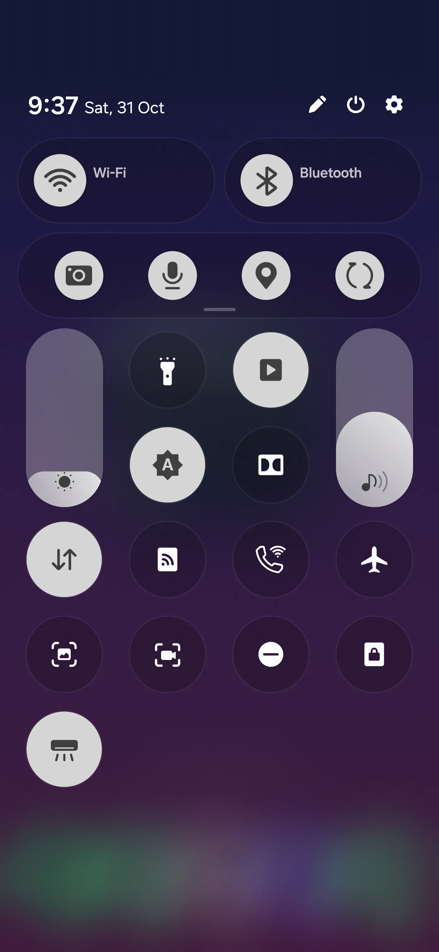Android Quick Settings with Mitra's AC tile